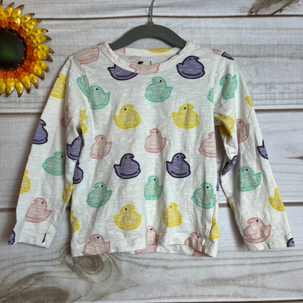 Monica + Andy‎ Organic 3T Easter Peeps Pastel Graphic Top